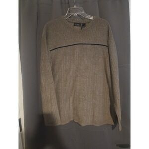 Axcess Claiborne V-Neck Ribbed Sweater, Men's Large Gray Top, Long Sleeve